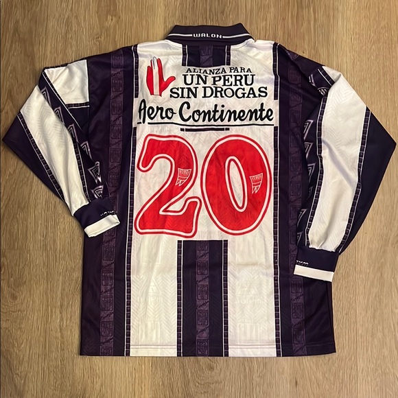 Purple and White Long Sleeve Soccer Jersey Size:L - Picture 6 of 9